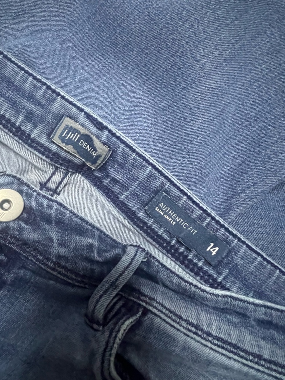 J. Jill Women's Medium Blue Straight-Leg Jeans - Picture 6 of 6